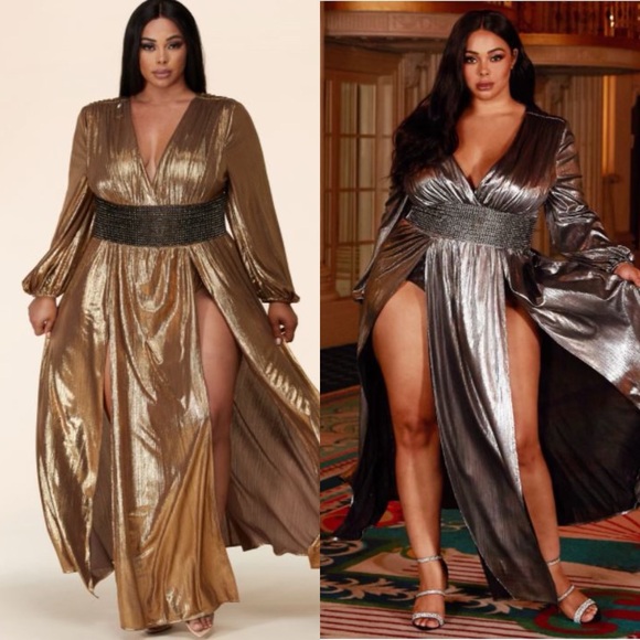 Beautiful Goddess High Slit on both sides available in gold - Picture 1 of 1